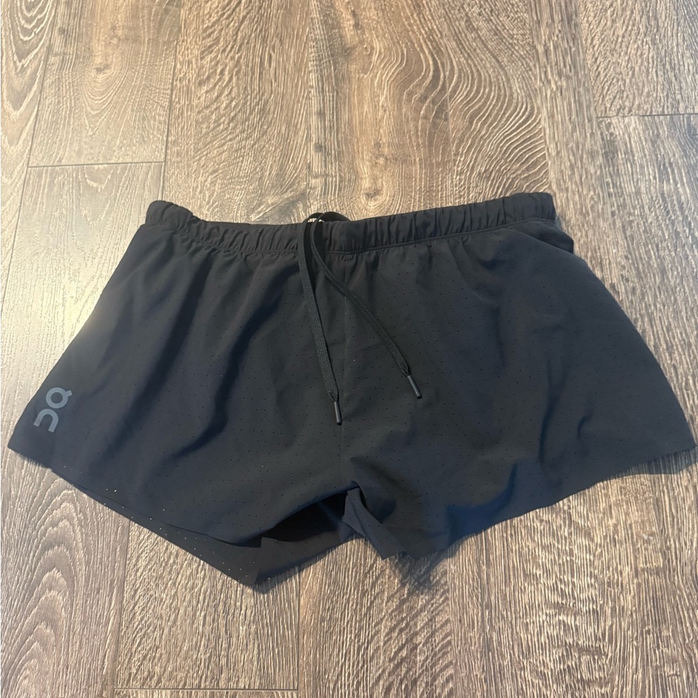 On Running Black Athletic Shorts Lightweight Performance
